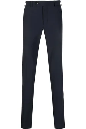 PT Torino Broeken, Heren, Blauw, M, Polyester, Stretch broek met zakken, gemaakt in Italië