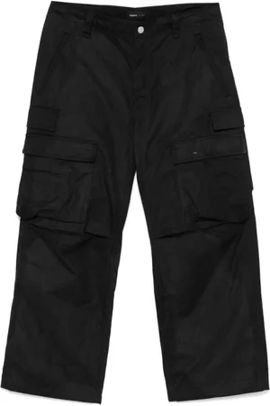 Purple Brand Broeken, Heren, Zwart, M, Zwarte Broek met Riem en Zakken