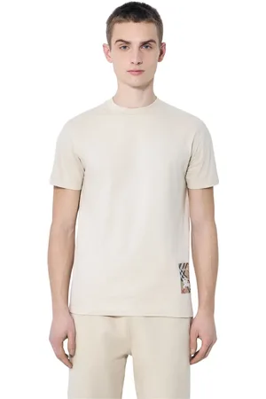 Burberry Tops, Heren, , XL, Katoen, Logo Patch Crewneck T-Shirt