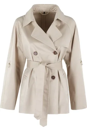FAY Mantels, Dames, Bruin, S, Wol, Korte Trenchcoat