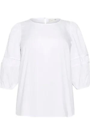 Kaffe Blouses & Shirts, Dames, Wit, 7Xl, Katoen, Vrouwelijke Blouse Optisch Wit
