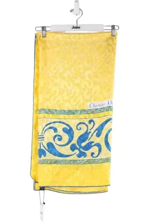 Dior Pre-owned, Dames, Geel, ONE Size, Tweed, Pre-owned Silk scarves