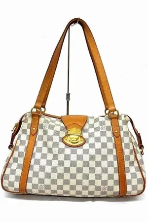 LOUIS VUITTON Pre-owned, Dames, Wit, ONE Size, Leer, Tweedehands Canvas Louis Vuitton tassen