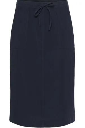 Kaffe Rokken, Dames, Blauw, 4Xl, Midnight Marine Losse Silhouet Rok