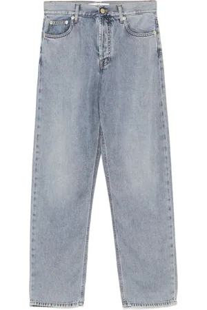 DARKPARK Jeans, Dames, Blauw, W28, Blauw-Grijze Jeans met knoopsluiting