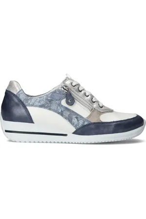 Waldläufer Schoenen, Dames, Veelkleurig, 39 EU, Leer, Witte lage damessneakers
