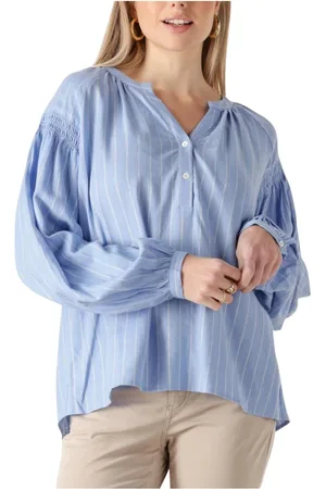 Mos Mosh Blouses & Shirts, Dames, Blauw, XL, Elegante Blauwe Blouse voor Stijlvolle Dames