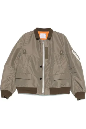 SACAI Jassen, Heren, Groen, S, Groene Utility Jas met Meerdere Zakken