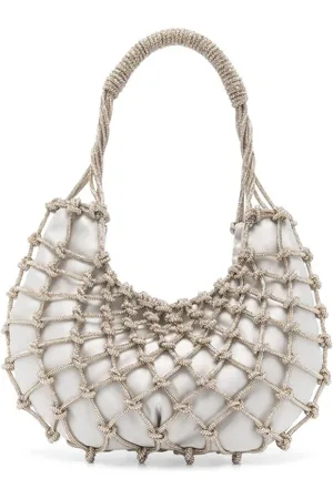 ROSANTICA Tassen, Dames, Grijs, ONE Size, Kristalversierde Goudkleurige Handtas