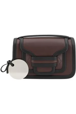 Pierre Hardy Tassen, Dames, Rood, ONE Size, Leren schoudertas met meerdere zakken