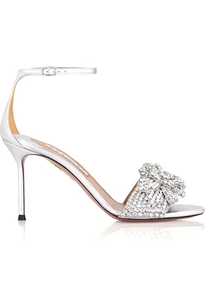 Aquazzura Schoenen, Dames, Grijs, 40 EU, Pyramid Sandalen