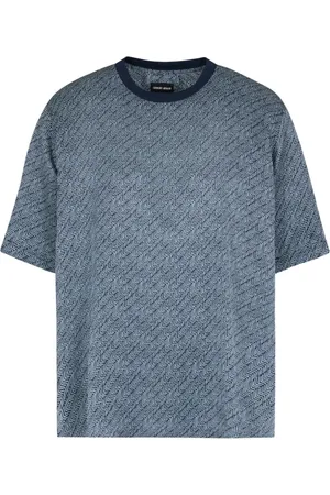 Giorgio Armani Tops, Heren, Grijs, S, Katoen, Casual Katoenen Overhemd voor Mannen