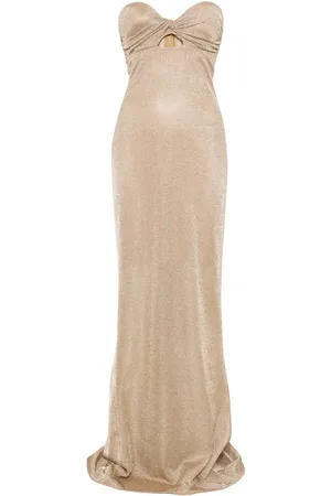 GIUSEPPE DI MORABITO Kleedjes, Dames, Geel, S, Goudkleurige Jurk met Beugel Bh