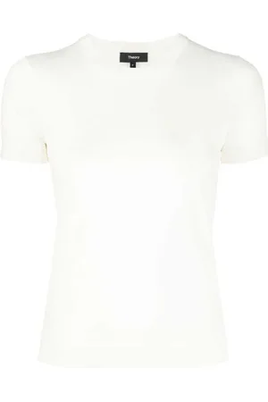 THEORY Tops, Dames, Wit, L, Wol, Wolmix Fijngebreide Top