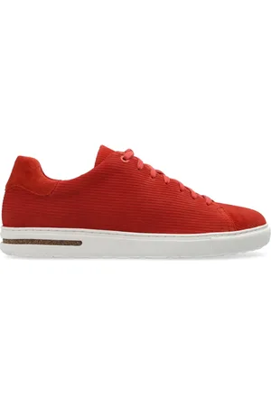 Birkenstock Schoenen, Heren, Rood, 45 EU, Suède, Bend Lage Sneakers