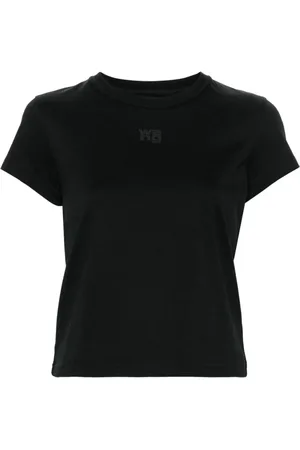 Alexander Wang Tops, Dames, Zwart, M, Logo Puff Tee