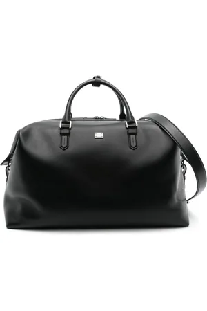 Dolce & Gabbana Tassen, Heren, Blauw, ONE Size, Zwarte Toprits Bagage Tas