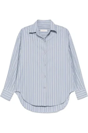 FAITHFULL THE BRAND Blouses & Shirts, Dames, Veelkleurig, S, Korenbloemblauwe Button-Up Shirt