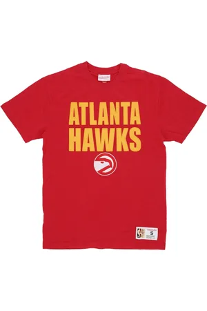 Mitchell & Ness Tops, Heren, Rood, XL, Katoen, Atlanta Hawks NBA Tee Legendary Collection