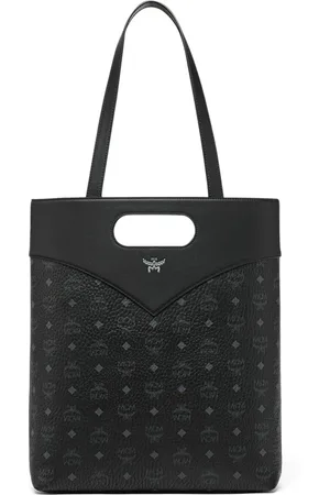 MCM Tassen, unisex, Zwart, ONE Size, Leer, Diamond Tote Bag in Visetos leermix