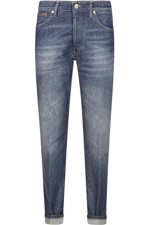 Dondup Jeans, Dames, Blauw, W30, Denim, Regular Fit Stretch Denim Jeans