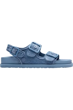 Birkenstock Schoenen, Heren, Blauw, 46 EU, Katoen, Milano Sandalen