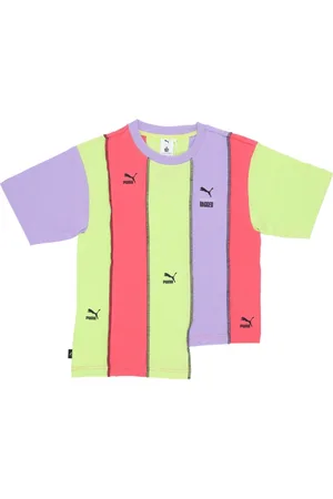 PUMA Tops, Dames, Veelkleurig, M, Katoen, Asymmetrische Lily Pad Tee
