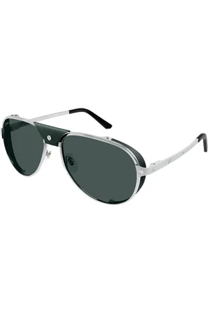 Cartier Accessoires, Heren, Grijs, 61 MM, Ct 0296S 004 Zonnebrillen
