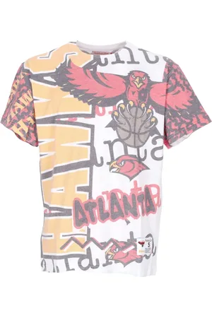 Mitchell & Ness Tops, Heren, Veelkleurig, S, Katoen, NBA Jumbotron 2.0 Tee Atlanta Hawks