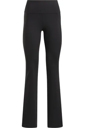 Reebok Broeken, Dames, Zwart, L, LUX HR Mini-Flare PA