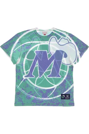 Mitchell & Ness Tops, Heren, Veelkleurig, XL, Katoen, NBA Jumbotron Tee Hardwood Classics Dalmav