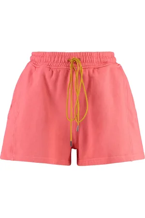 Rhude Korte broeken, Dames, Roze, S, Katoen, Katoenen Shorts met Achterzak