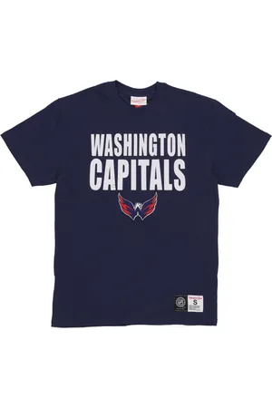 Mitchell & Ness Tops, Heren, Blauw, M, Katoen, Washington Capitals NHL T-shirt