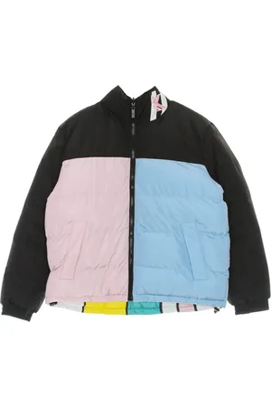 Karl Kani Jassen, Dames, Veelkleurig, M, Polyester, Omkeerbare Blok Pufferjas voor Dames