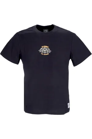 Element Tops, Heren, Zwart, S, Katoen, Zwarte Rider Tee met Timber Print