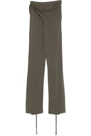 OTTOLINGER Broeken, Dames, Groen, M, Groene Wrap Broek met Elastische Tailleband