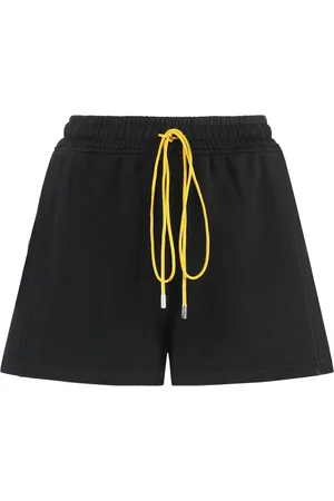 Rhude Korte broeken, Dames, Zwart, M, Katoen, Katoenen shorts met twee achterzakken