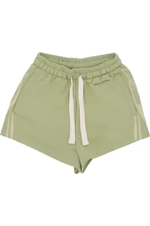 Vision Of Super Korte broeken, Dames, Groen, L, Katoen, Groene Shorts met Vlammenprint