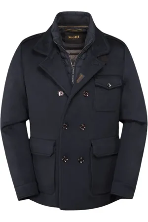 MOORER Mantels, Heren, Blauw, 3Xl, Kasjmier, Boeri-Bab