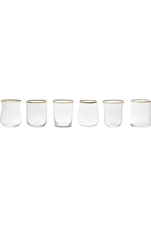 BITOSSI Interieur, Dames, Wit, ONE Size, Assortiment Tumbler Set Transparant Goud