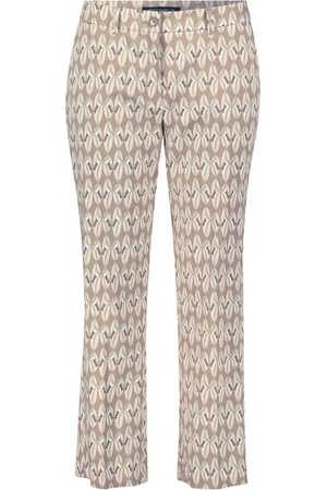 Betty Barclay Broeken, Dames, Veelkleurig, M, Relaxed Fit Businessbroek met Grafische Print