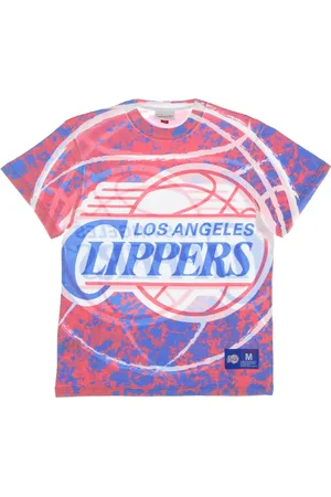 Mitchell & Ness Tops, Heren, Veelkleurig, S, Katoen, NBA Jumbotron Tee Hardwood Classics Scarlet