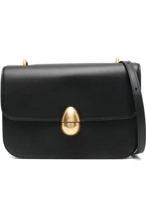 Neous Tassen, Dames, Zwart, ONE Size, Zwarte Schoudertas met Overslag