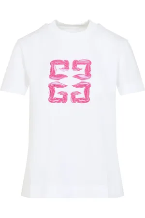 Givenchy Tops, Dames, Wit, M, Katoen, Wit T-shirt Elegante Stijl