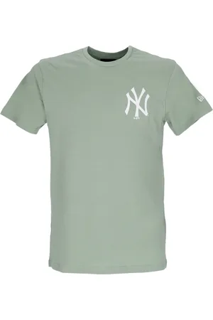 New Era Tops, Heren, Groen, S, Katoen, NY Yankees Logo Groene Tee