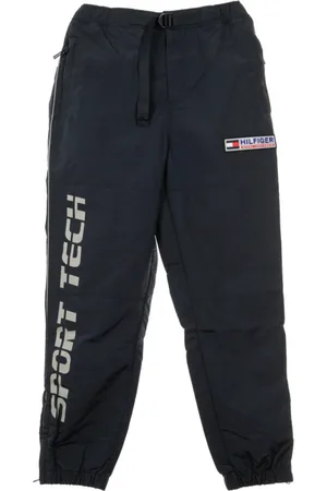 Tommy Hilfiger Broeken, Heren, Blauw, S, Nylon, Sportieve Nylon Navy Blazer Broek