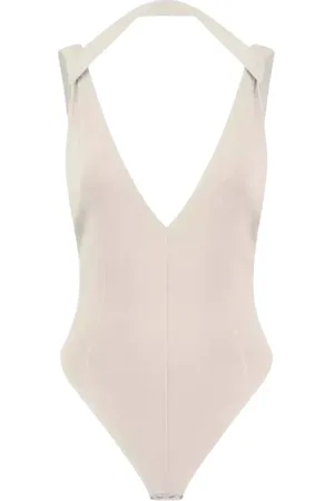 GAUGE81 Tops, Dames, , M, Rayon, Nude Deep V-Neck Body