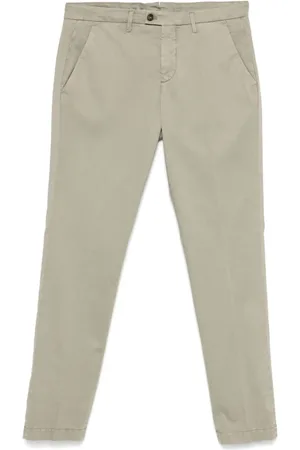corneliani Broeken, Heren, Groen, L, Katoen, Lyocell Katoenen Broek Drop 7 Design