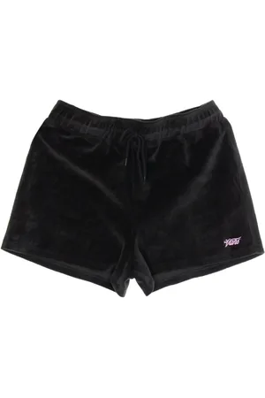 Vans Korte broeken, Dames, Zwart, S, Katoen, Chenille Elastische Taille Zwarte Shorts