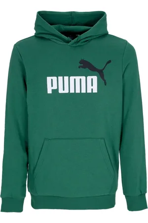 PUMA Sweatshirts & Hoodies, Heren, Groen, XL, Katoen, Heren Lichtgewicht Logo Hoodie Sweatshirt